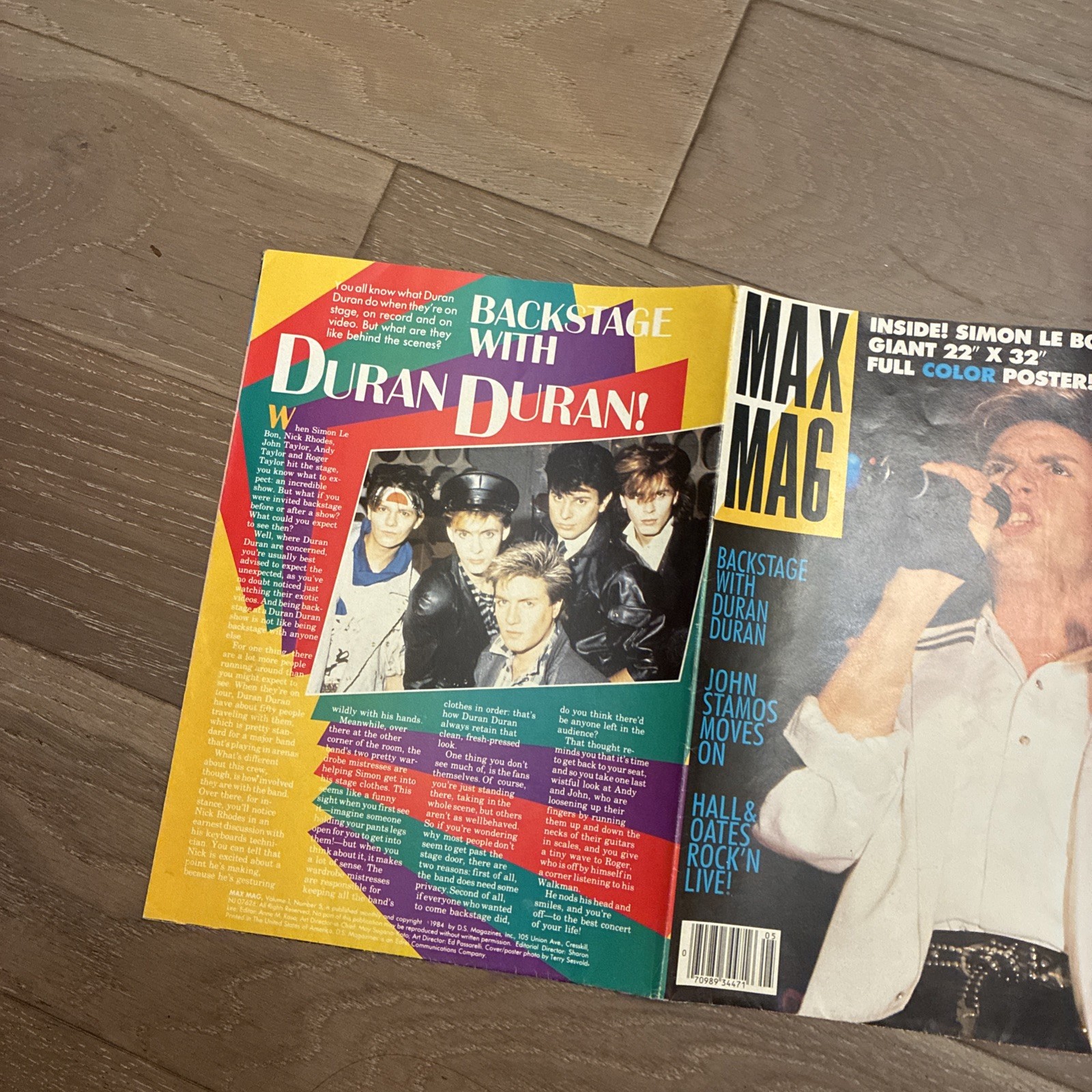 Max Mag Magazine No 5 Duran Duran Giant Fold out Poster! Simon Le Bon