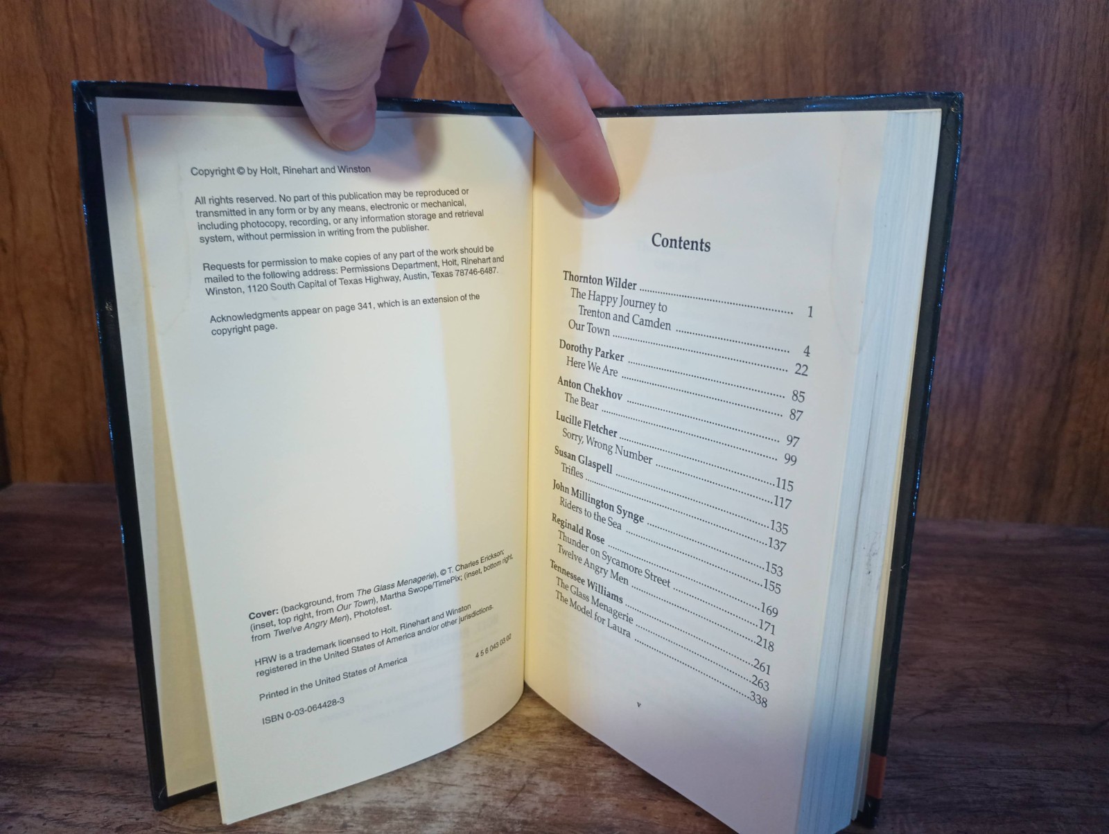 Book of Plays HC HRW Library Holt McDougal Drama Anthology 341 Pages Good