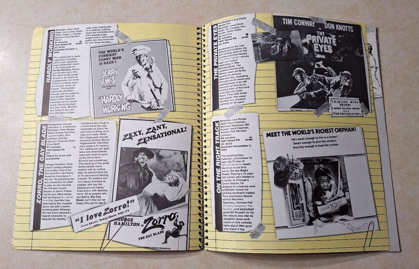 Films Incorporated Catalog 1981-1982 16mm Films High School Movie Notebook