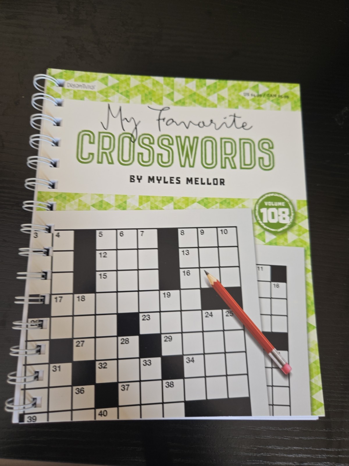 My Favorite Crosswords Spiral Puzzle Books Lot of 2 Vol 107 108 NEW