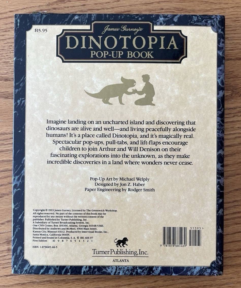 James Gurney’s DINOTOPIA POP-UP BOOK by Michael Welply – HC 1st ED