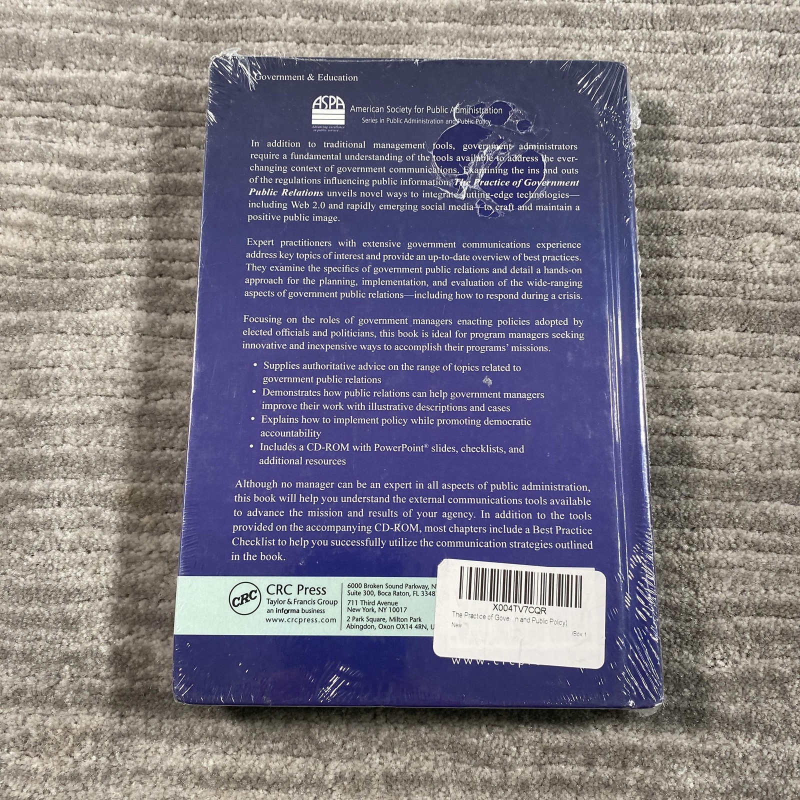 The Practice Of Government Public Relations Lee Neeley Stewart HC CRC CD-ROM