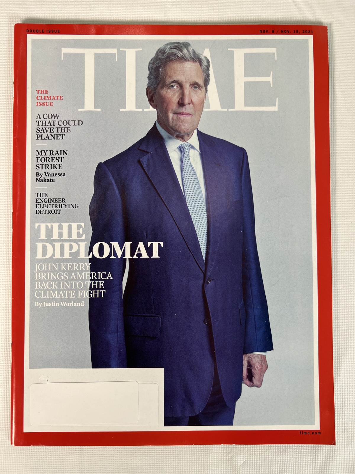 TIME MAGAZINE-NOV 8-15, 2021-THE CLIMATE ISSUE-THE DIPLOMAT-JOHN KERRY-