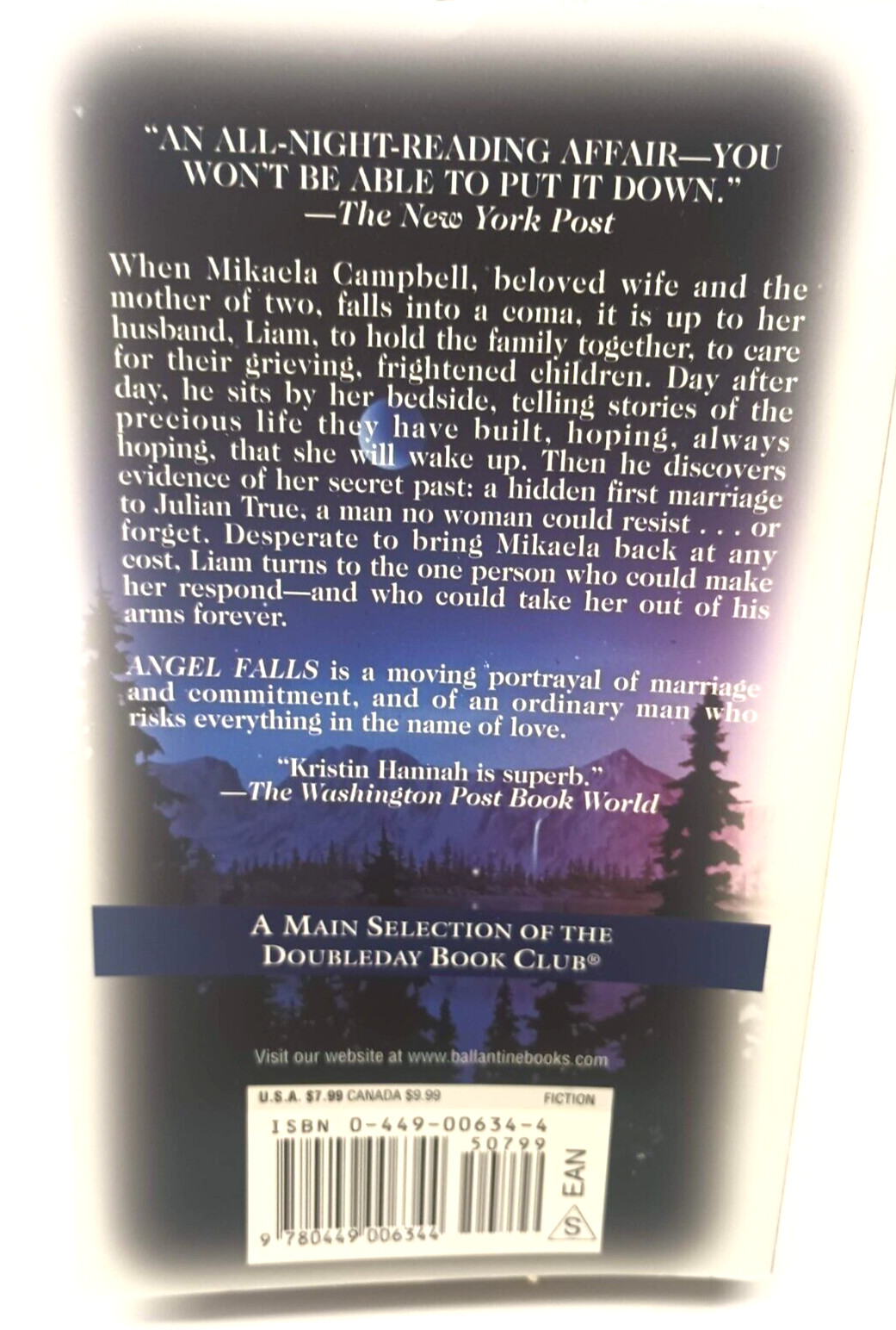 Angel Falls : A Novel by Kristin Hannah (2001, Mass Market)