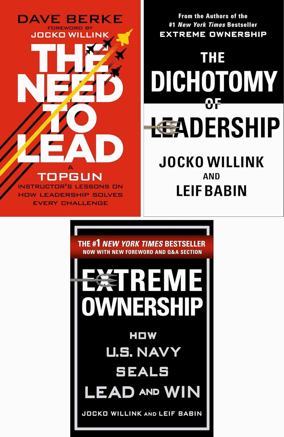 Extreme Ownership Series 3 Book Set Extreme Ownership, Dichotomy Need to Lead