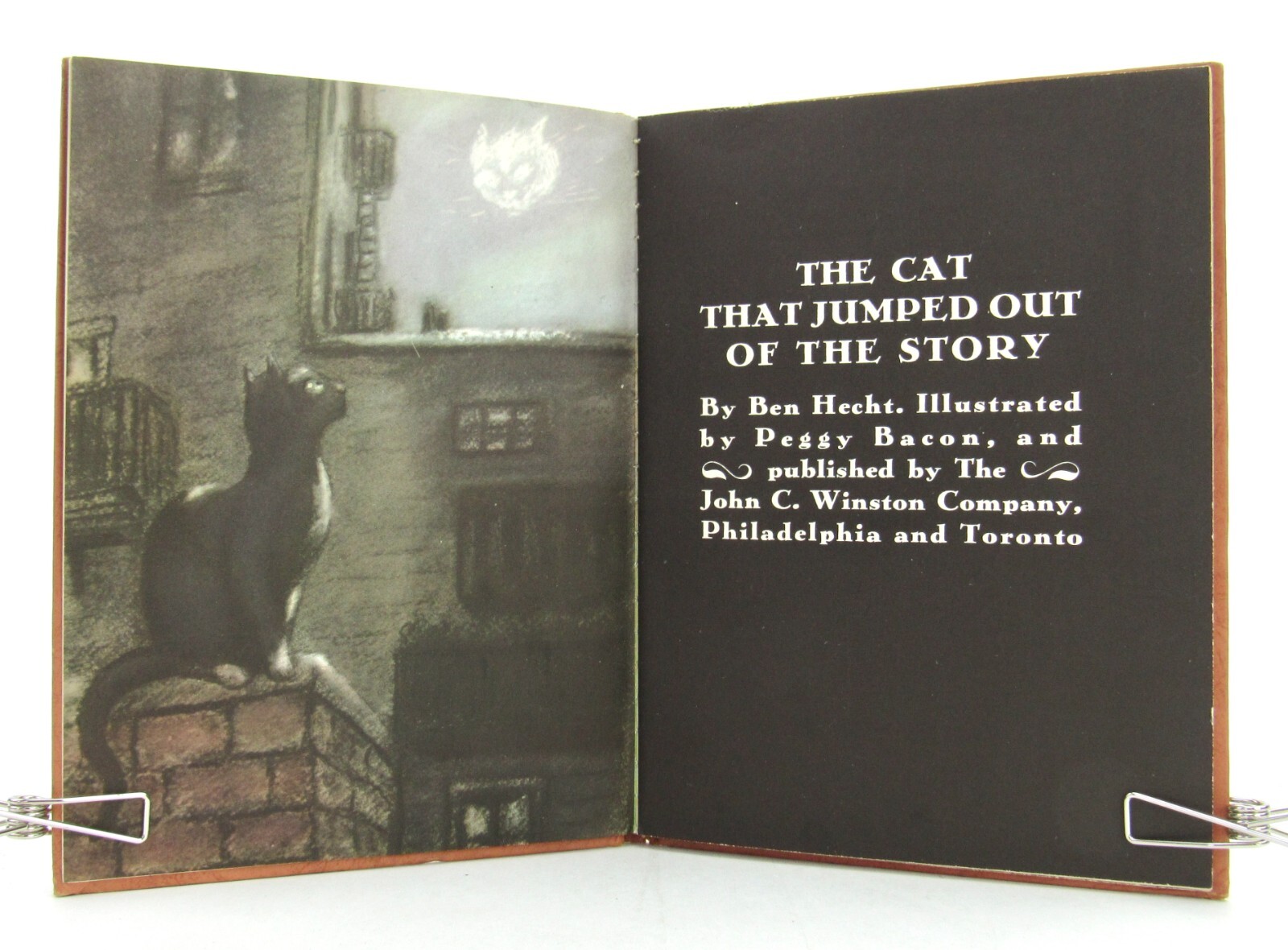 THE CAT THAT JUMPED OUT OF THE STORY Ben Hecht & Peggy Bacon 1947 1st VGC L1