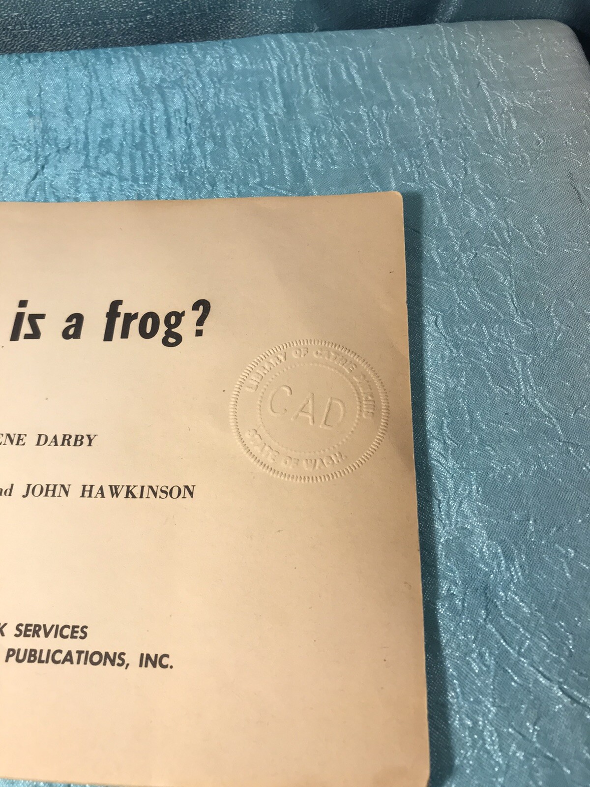 What Is A Frog Vintage 1st Edition Paperback Strange Edition whot iz a frog?