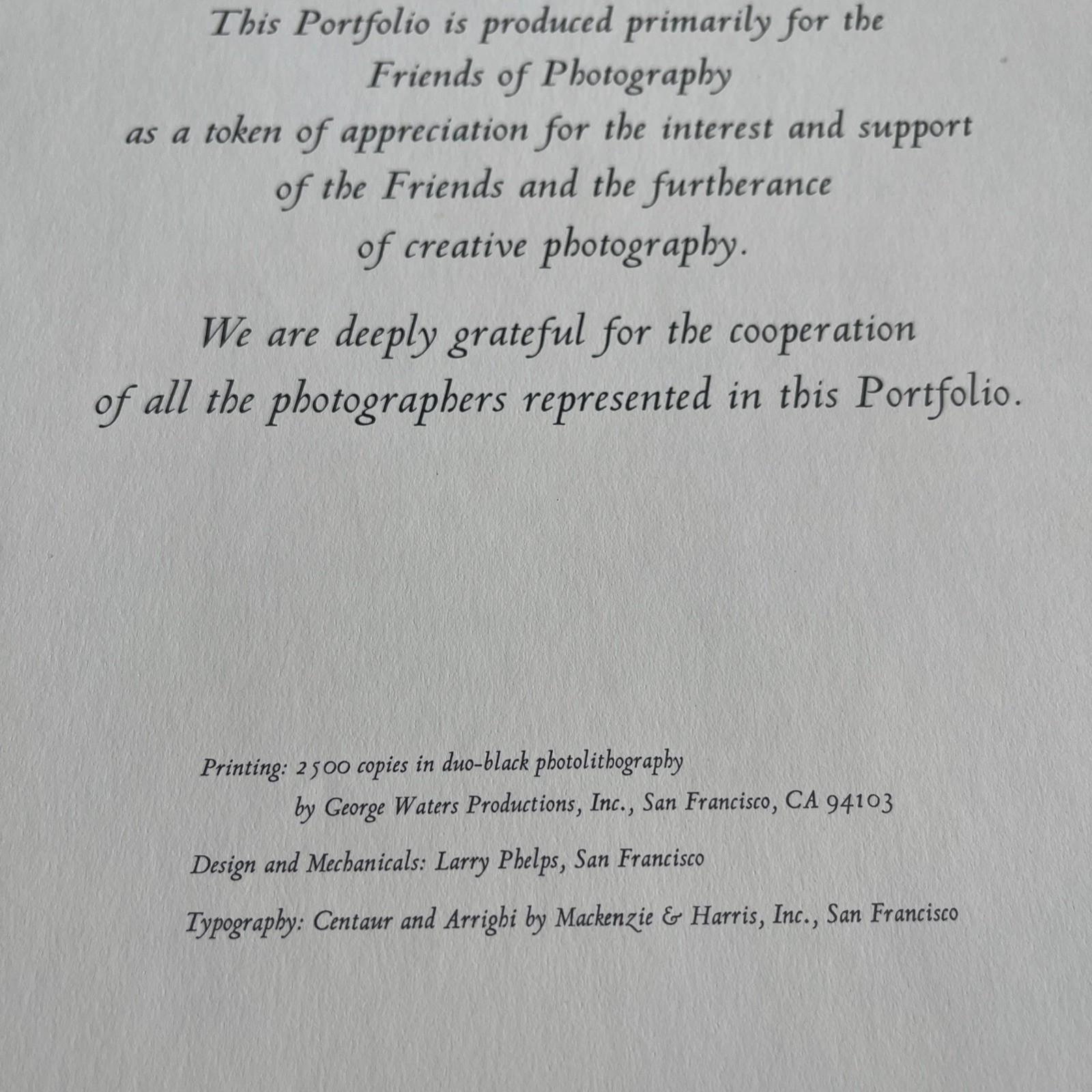 1969 Ansel Adams’ Friends of Photography 1st Portfolio The Persistence of Beauty