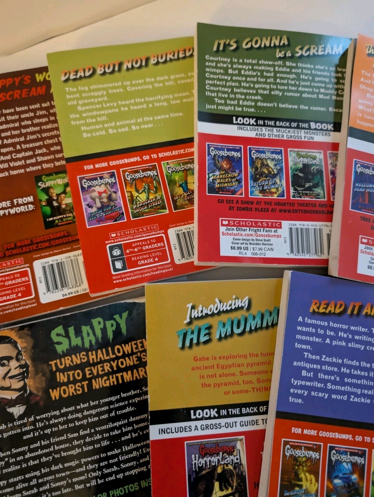 R.L. Stine Goosebumps PB Book Lot Of 10 Ages 9-12 Film/TV Adaptation Horror