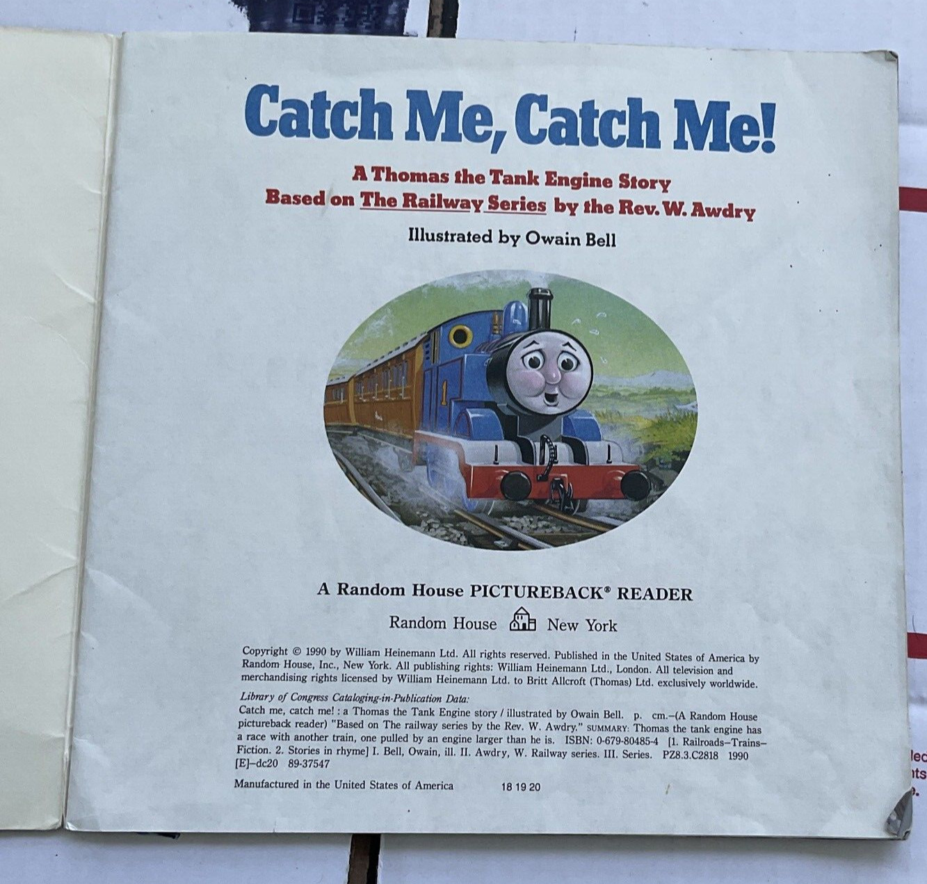 Random House Pictureback Reader Ser.: Catch Me, Catch Me! : A Thomas the Tank…