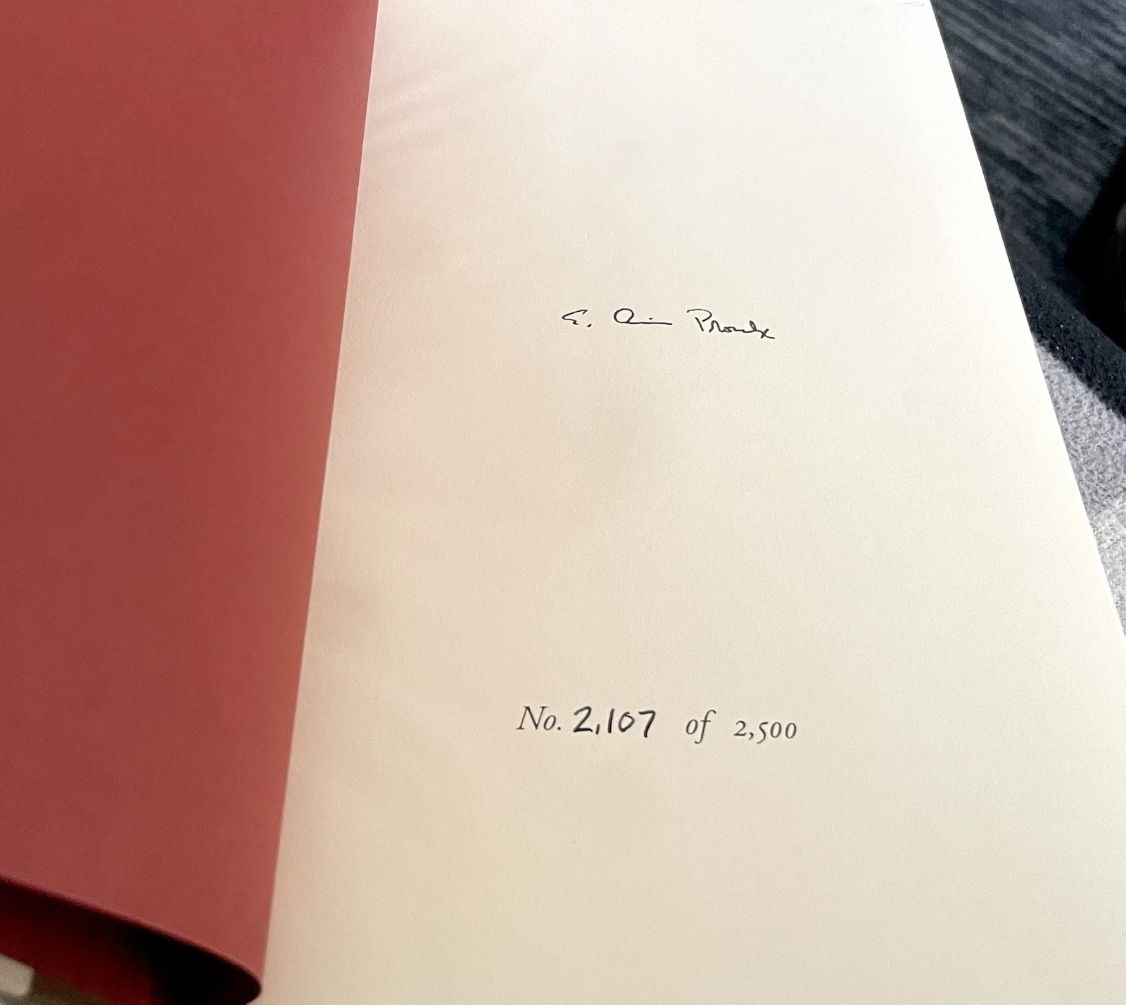 ACCORDION CRIMES – SIGNED LIMITED EDITION BY E. ANNIE PROULX First Printing