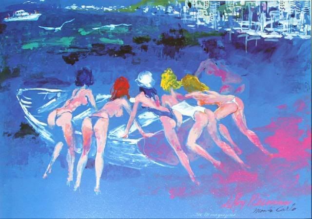 MONTE CARLO CHASE by LeROY NEIMAN ILLUSTRATED MYSTERY 1st PRINT Lightly Hurt!