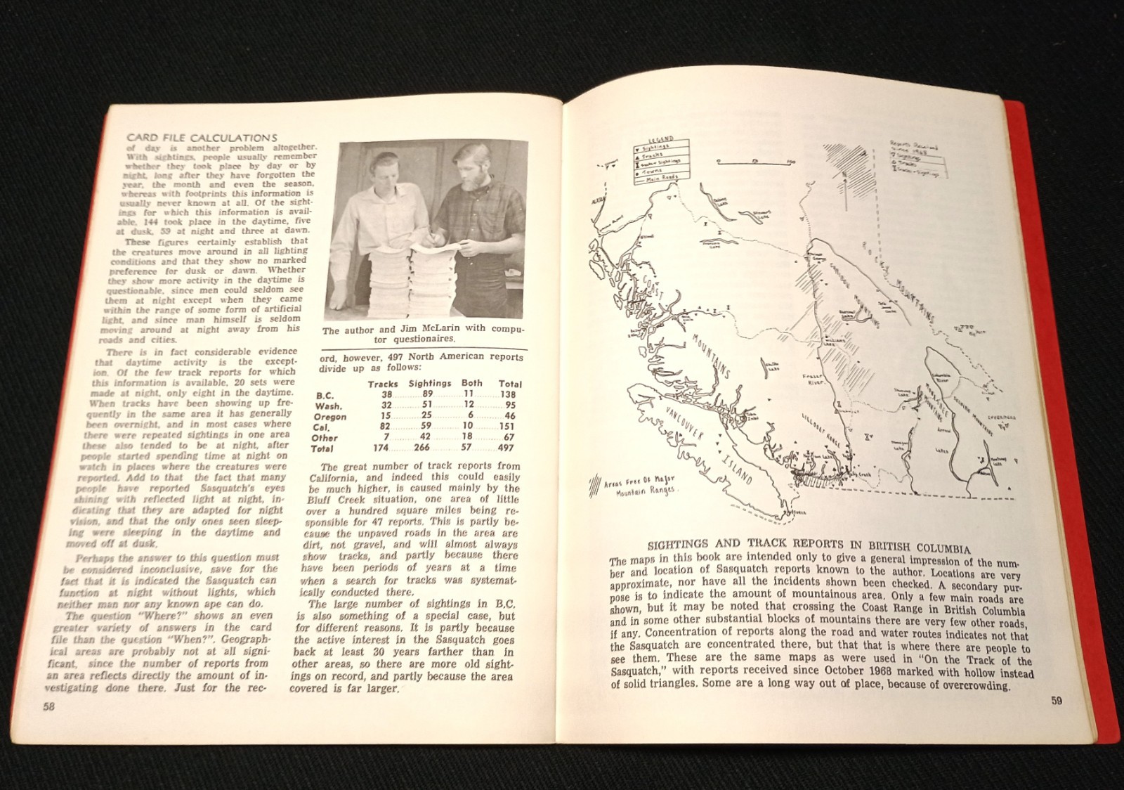HTF book YEAR OF THE SASQUATCH Green 1970 BIGFOOT sightings proof map Pacific NW
