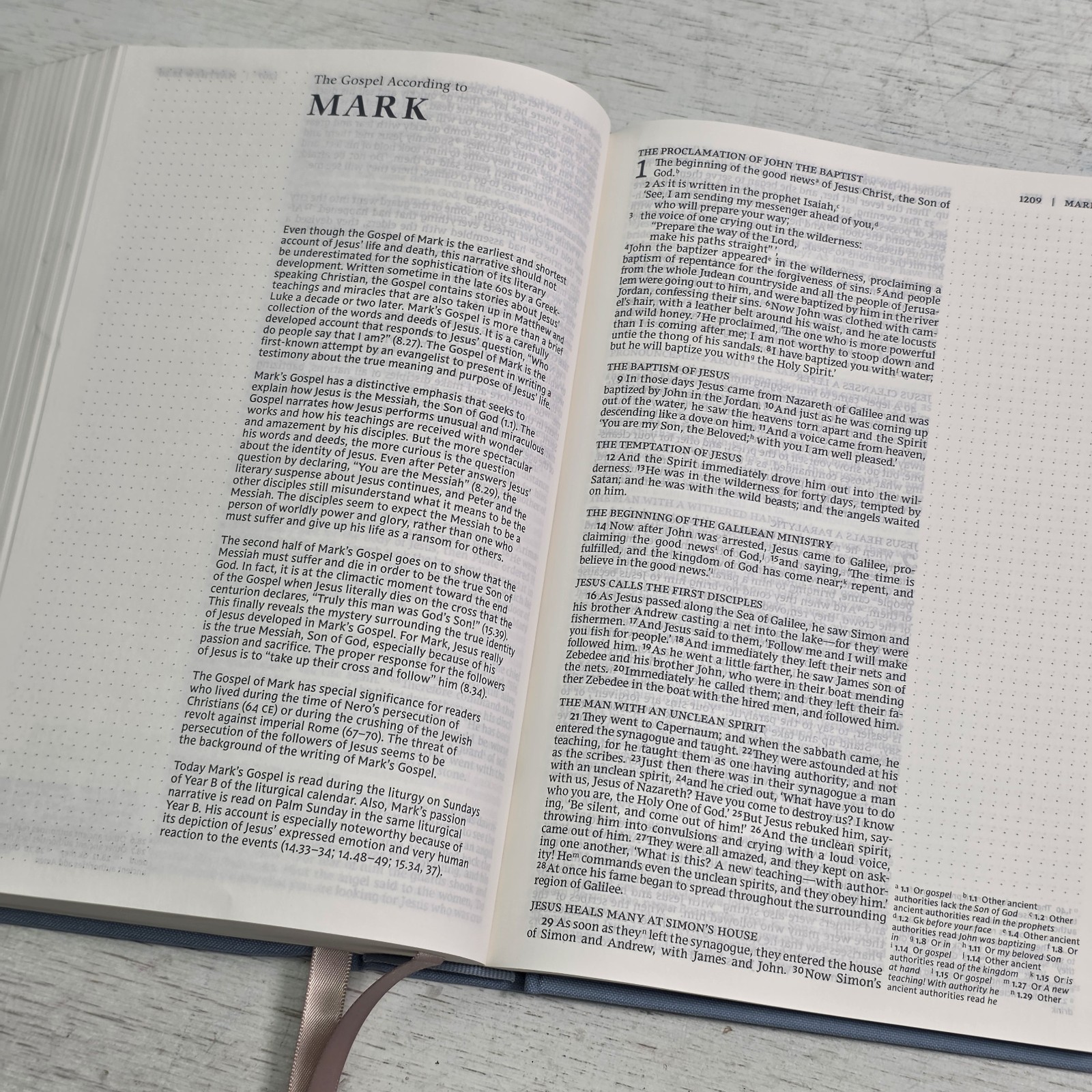 NRSV Catholic Bible Press Blue Note Taking Journal Cloth Board Canvas Hardcover