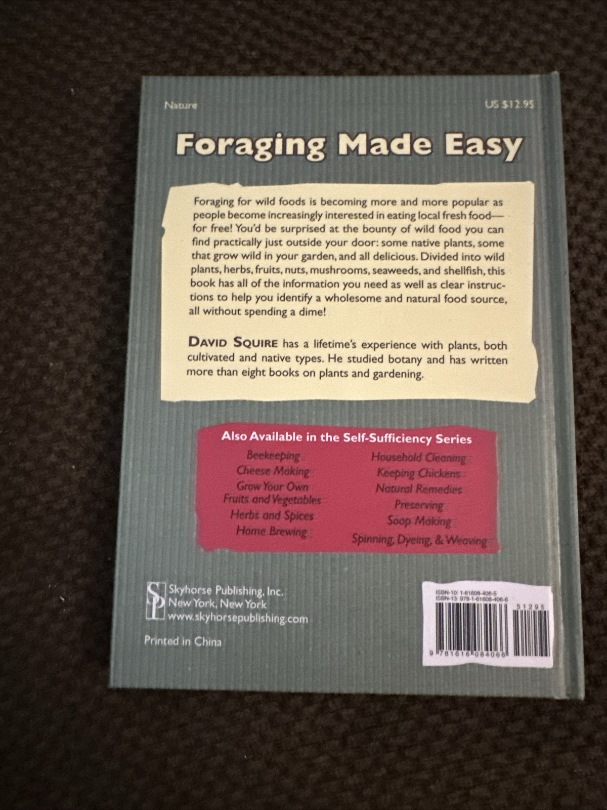 Self Sufficiency Foraging By David Squire Hardcover Survival Book