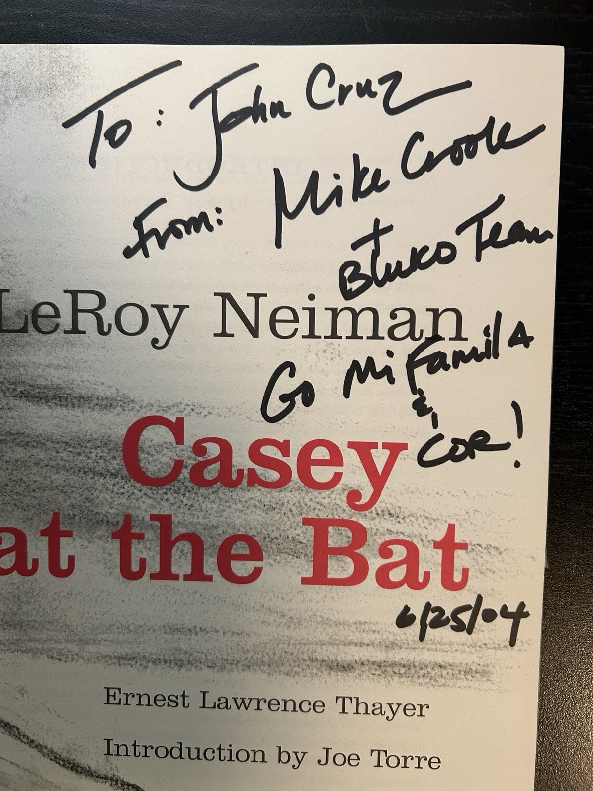 LeRoy Neiman SIGNED AUTOGRAPHED Casey At The Bat HC COA