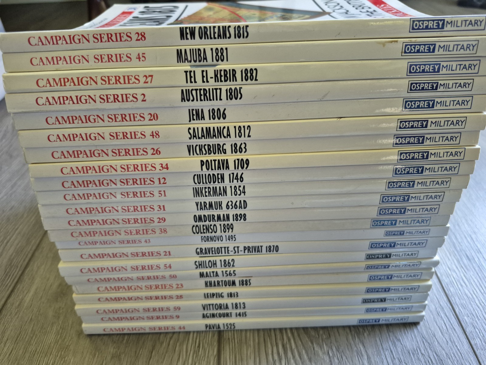 Osprey Campaign Series 22 pc military history illustrated look LOT