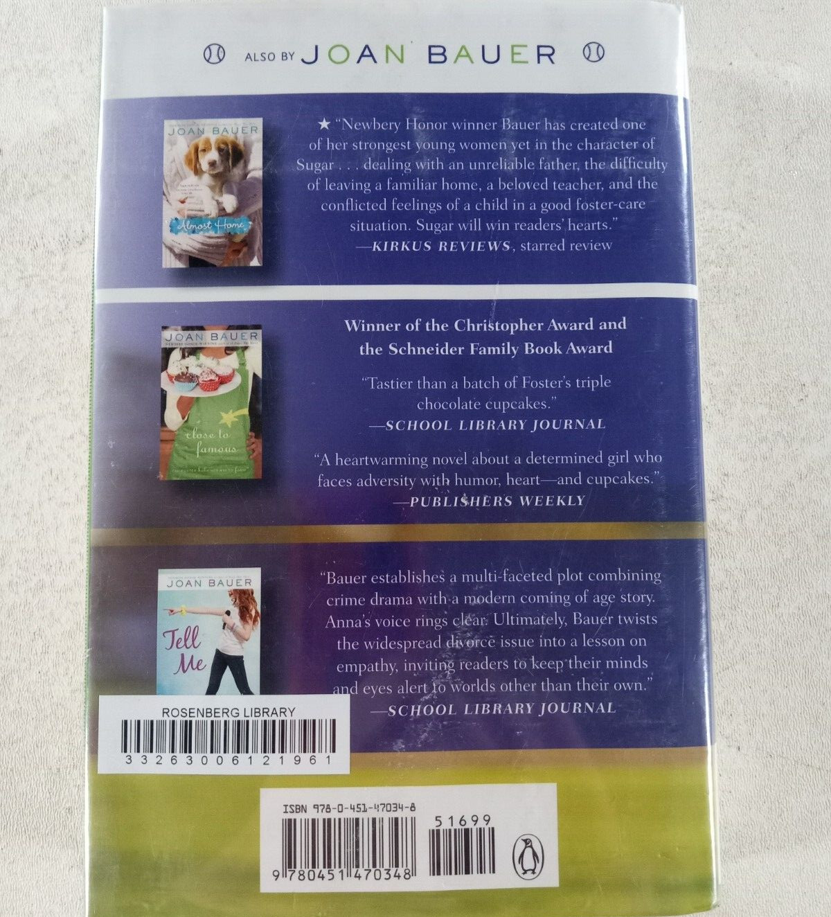 Soar Book by Joan Bauer