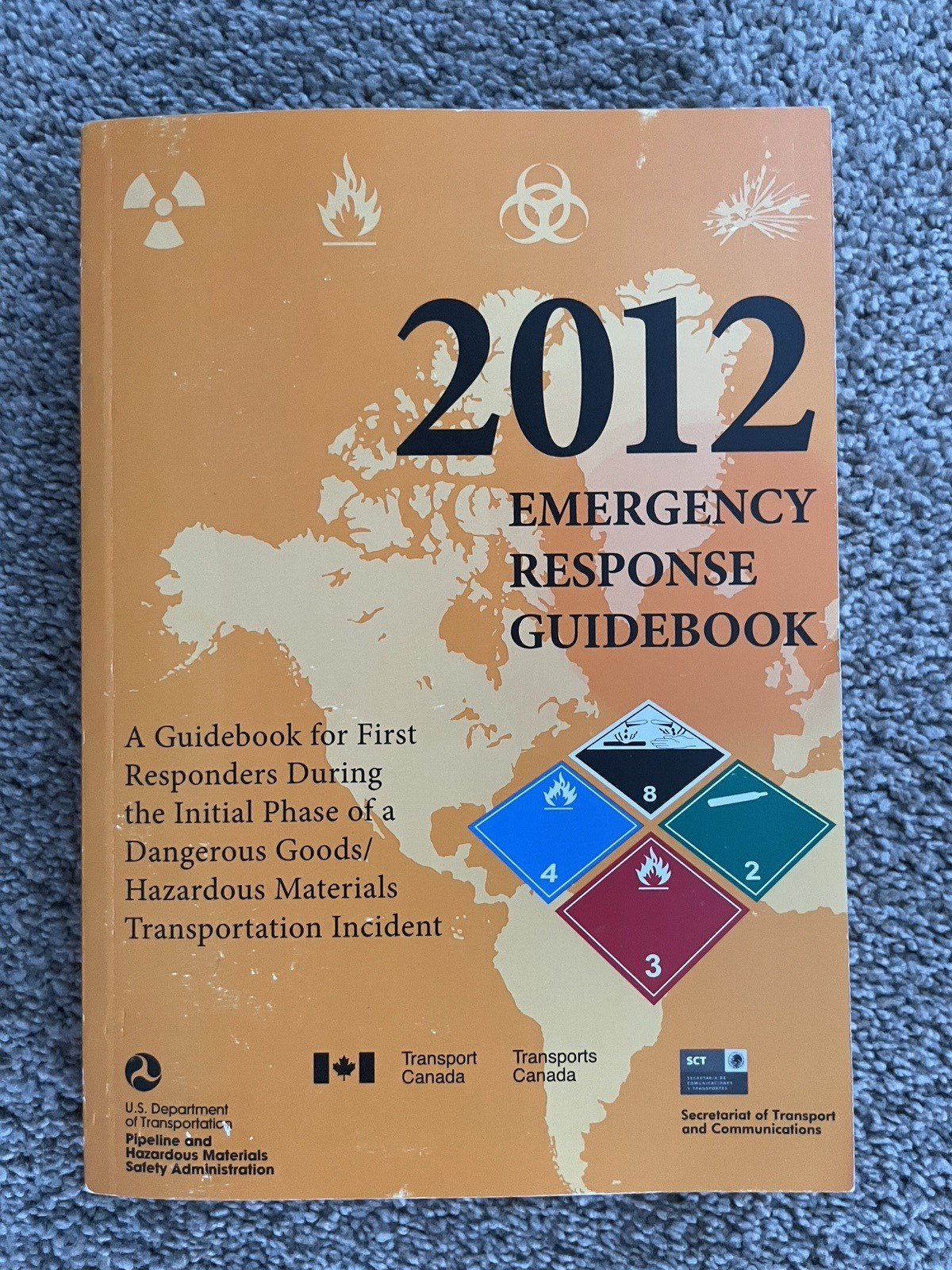 Emergency Response Guidebook 2012 First Responders Paperback, 1 or 2 copies