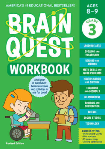 Brain Quest Workbook: 3rd Grade Revised Edition (Brain Quest Workbooks) – GOOD