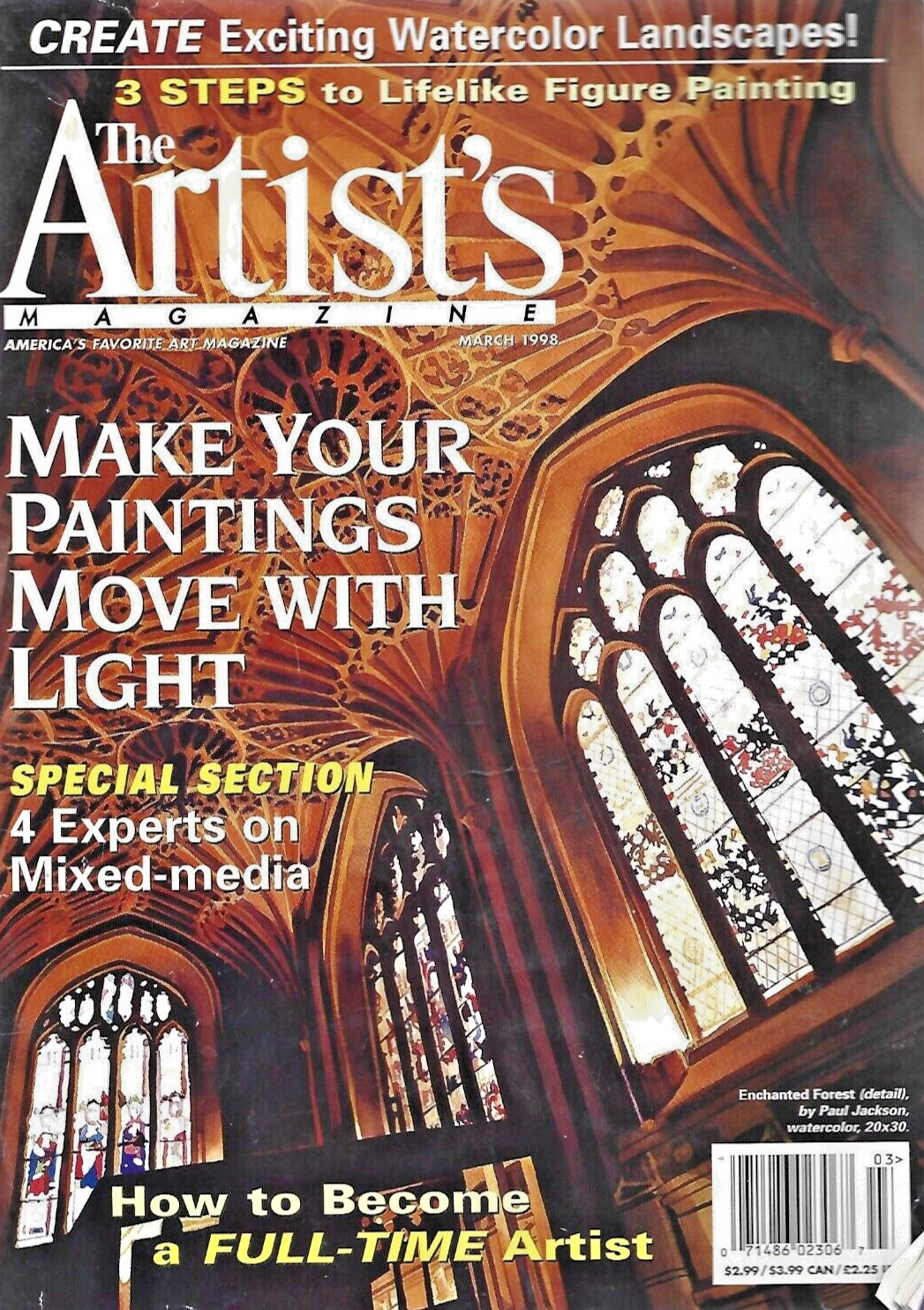 6-THE ARTIST’S MAGAZINES” FEB 98- MARCH 98- APRIL 98- JUNE 98- AUG 98- OCT B13
