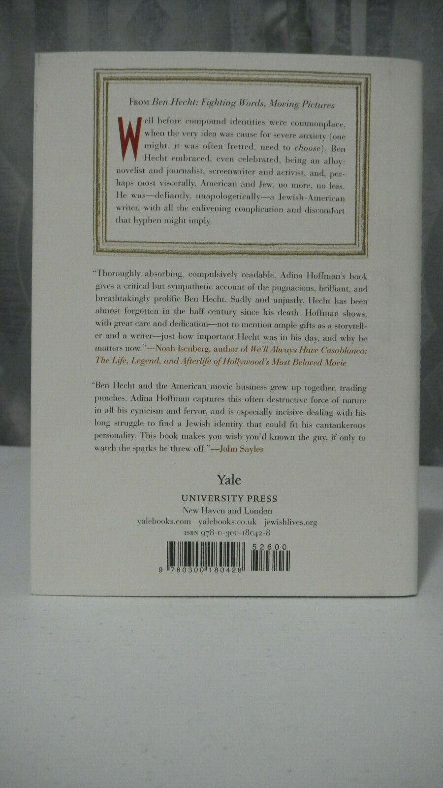 Ben Hecht: Fighting Words, Moving Pictures by Adina Hoffman Brand New Free Ship