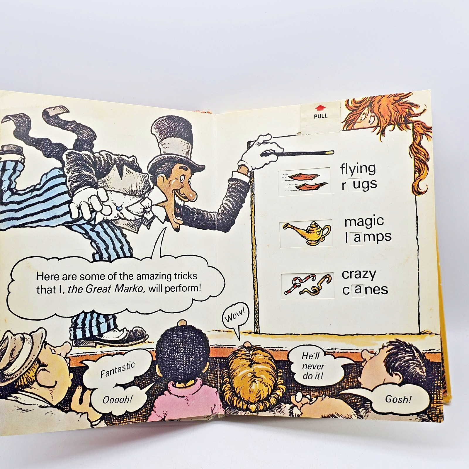 Vintage 1973 The Magic Word Book Pop-Up Electric Company Random House CTW