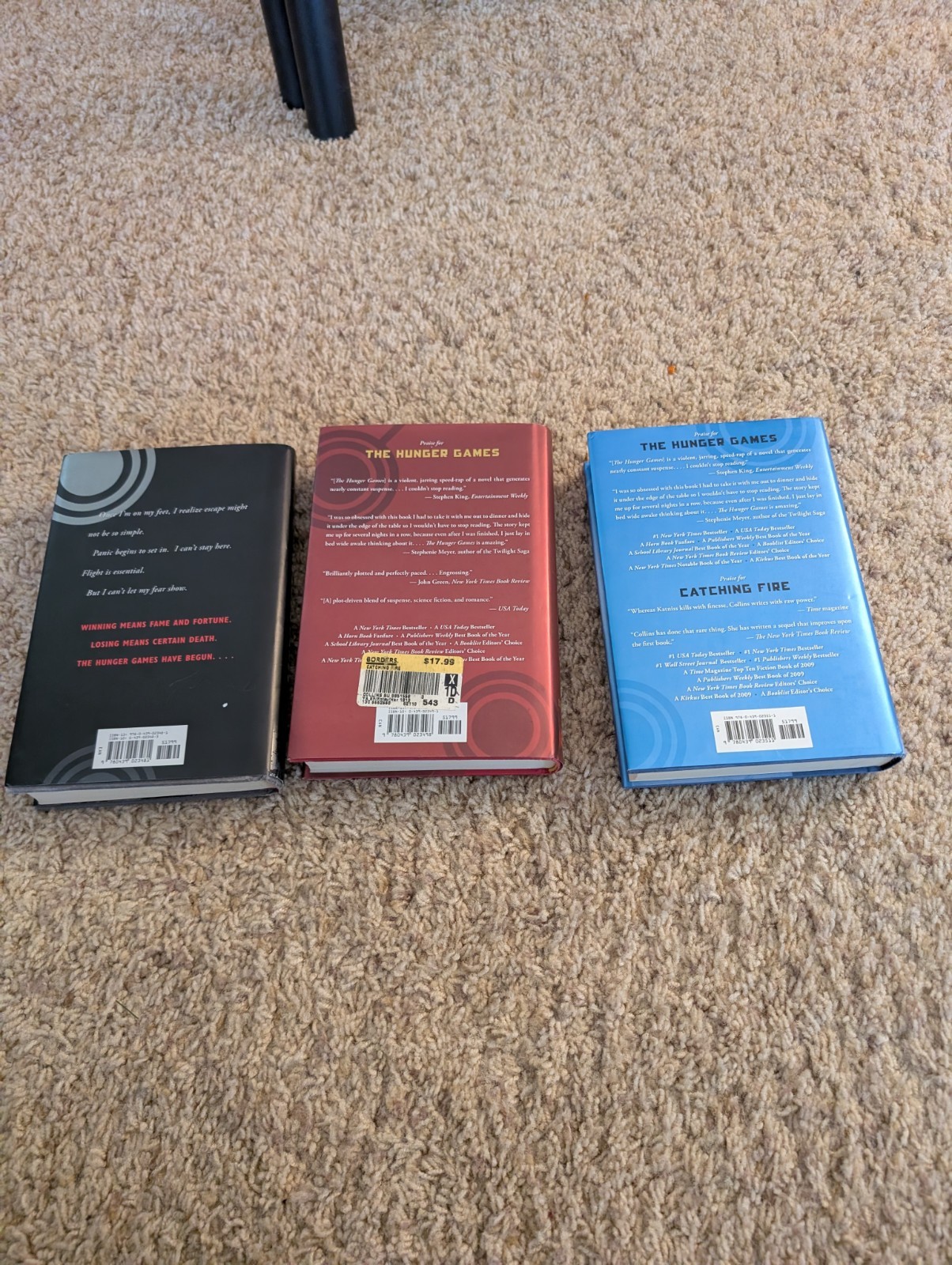 The Hunger Games Trilogy 1st Edition Hardcover Suzanne Collins HC/DJ