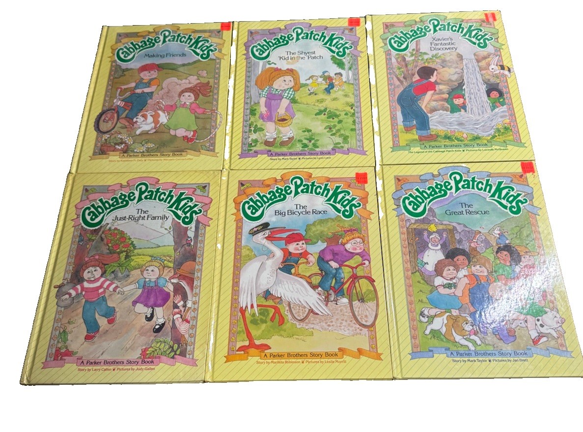VTG Cabbage Patch Kids 1984 Lot 6 Parker Brothers Hardcover Kids Books