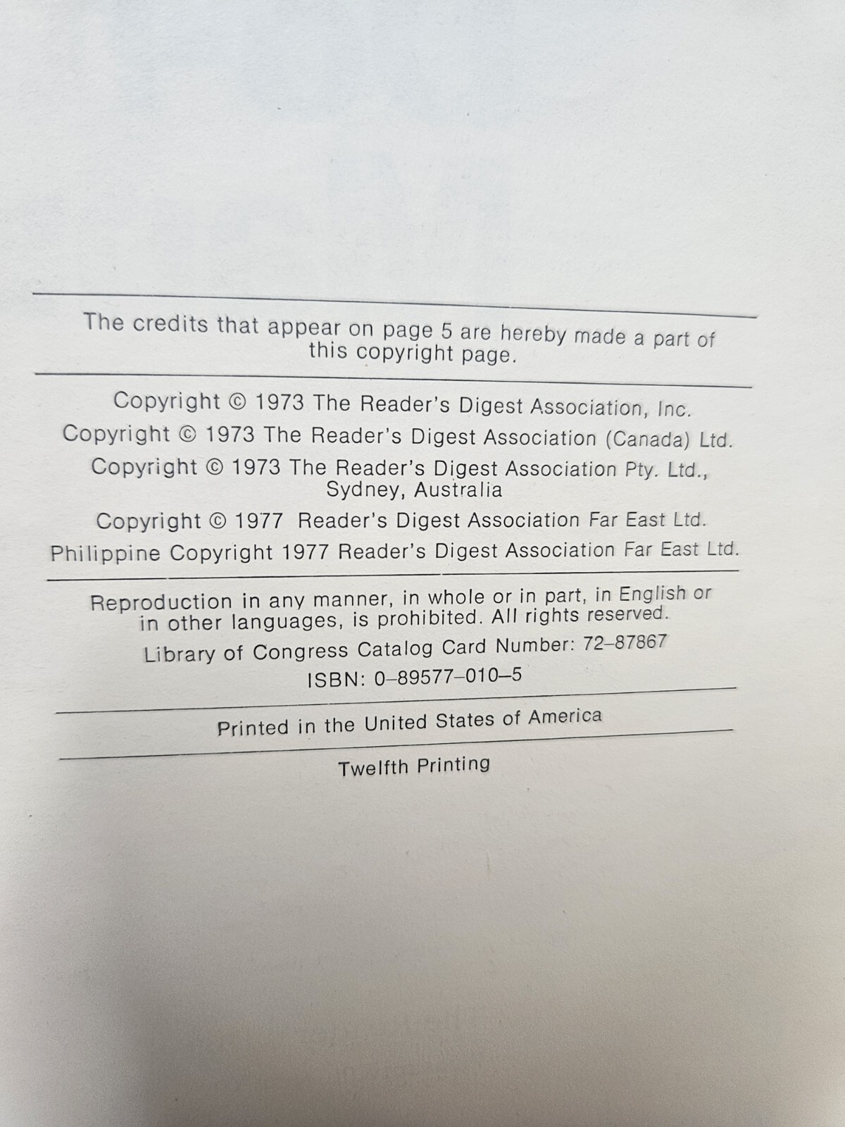 Readers Digest Complete Do It Yourself Manual 1973 Hardcover