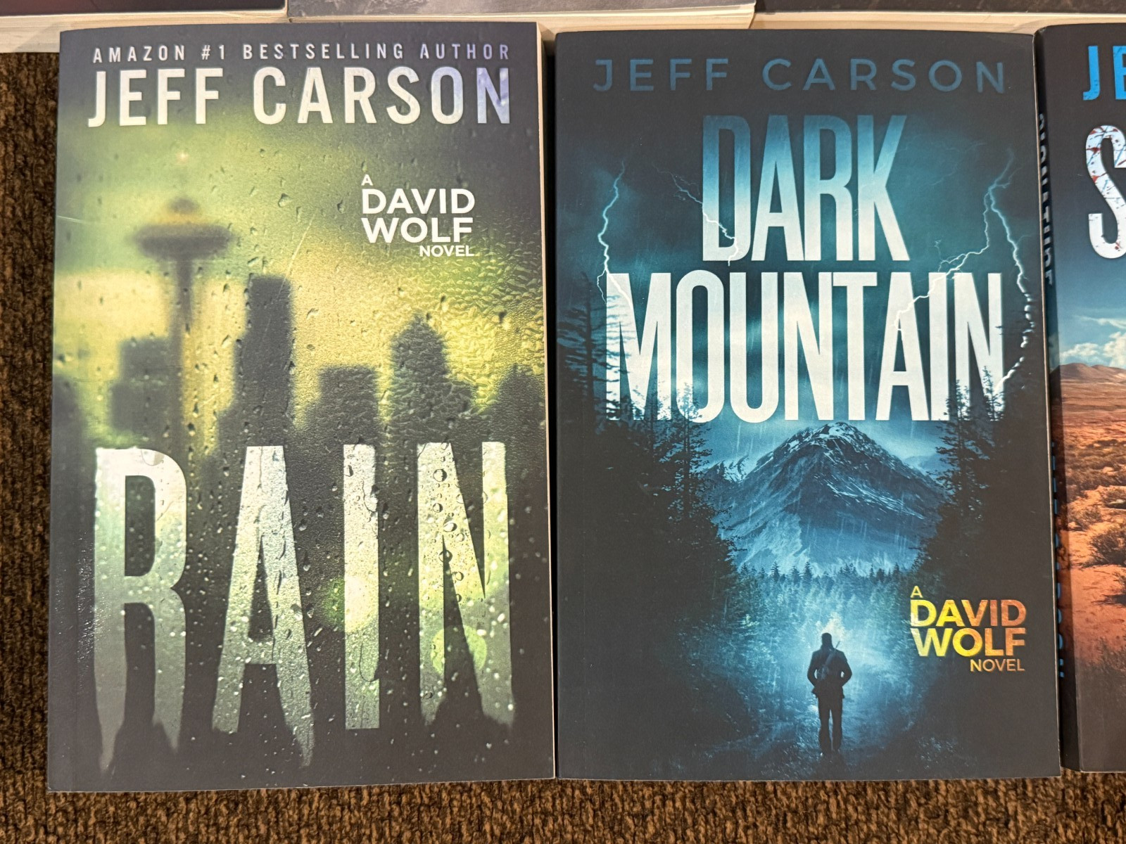 Lot Of 7 David Wolf Series (books 3 8 9 10 11 12 14) By Jeff Carson – paperbacks