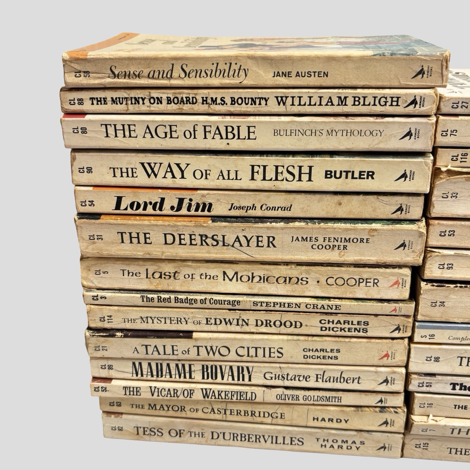Airmont Classic Literature Paperback Book Lot Of 43 Vintage Assorted Titles 60s