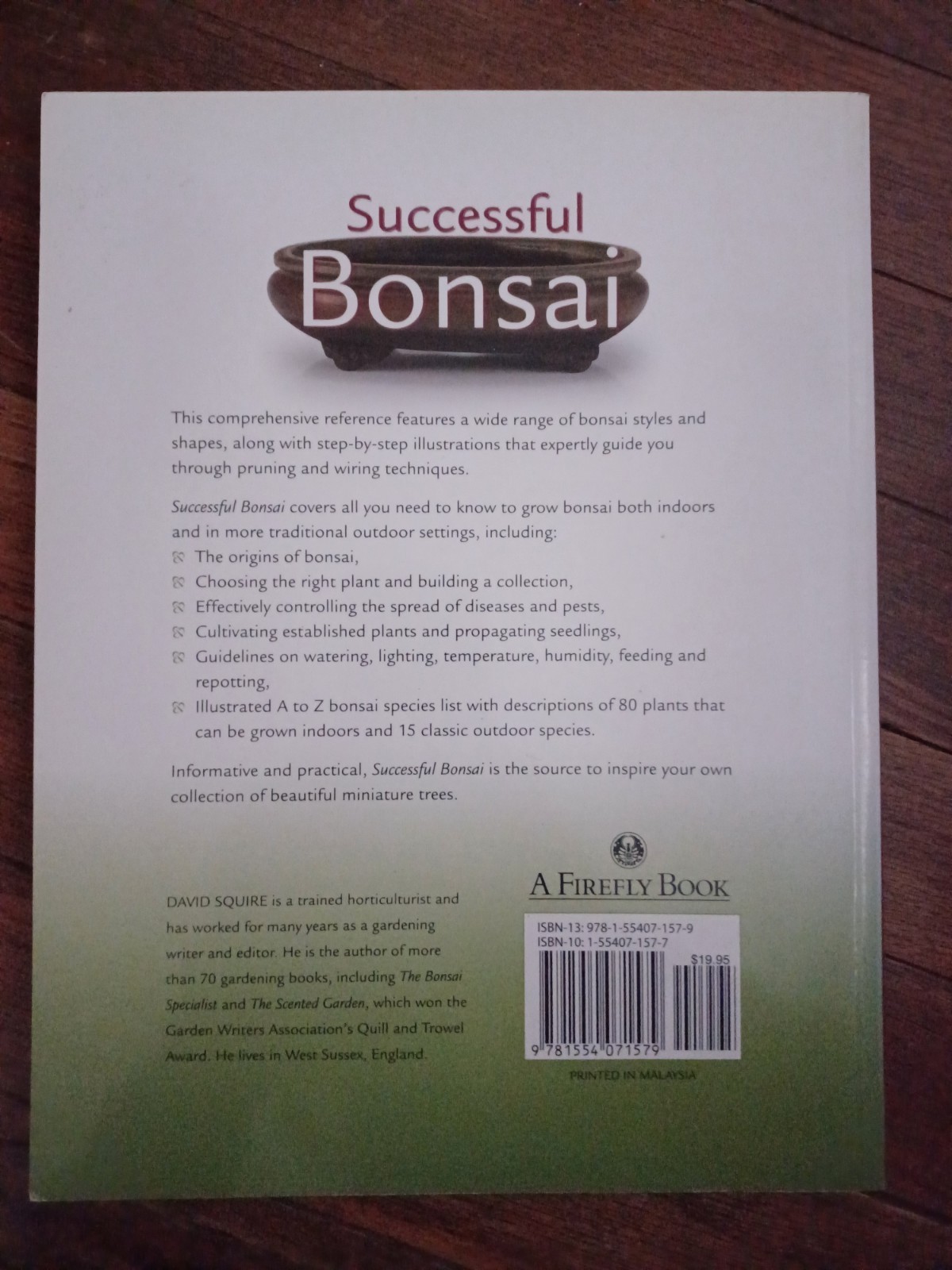 Successful Bonsai: Raising Exotic Miniature Trees by David Squire Paperback Book