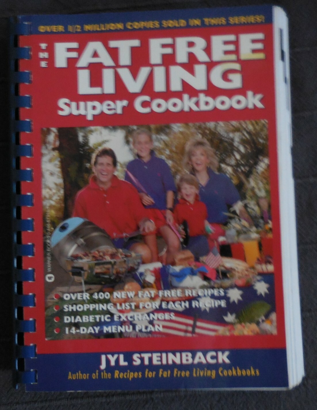 The Fat Free Living Super Cookbook, Recipes, Spiral Bound, 444 Pages, like new