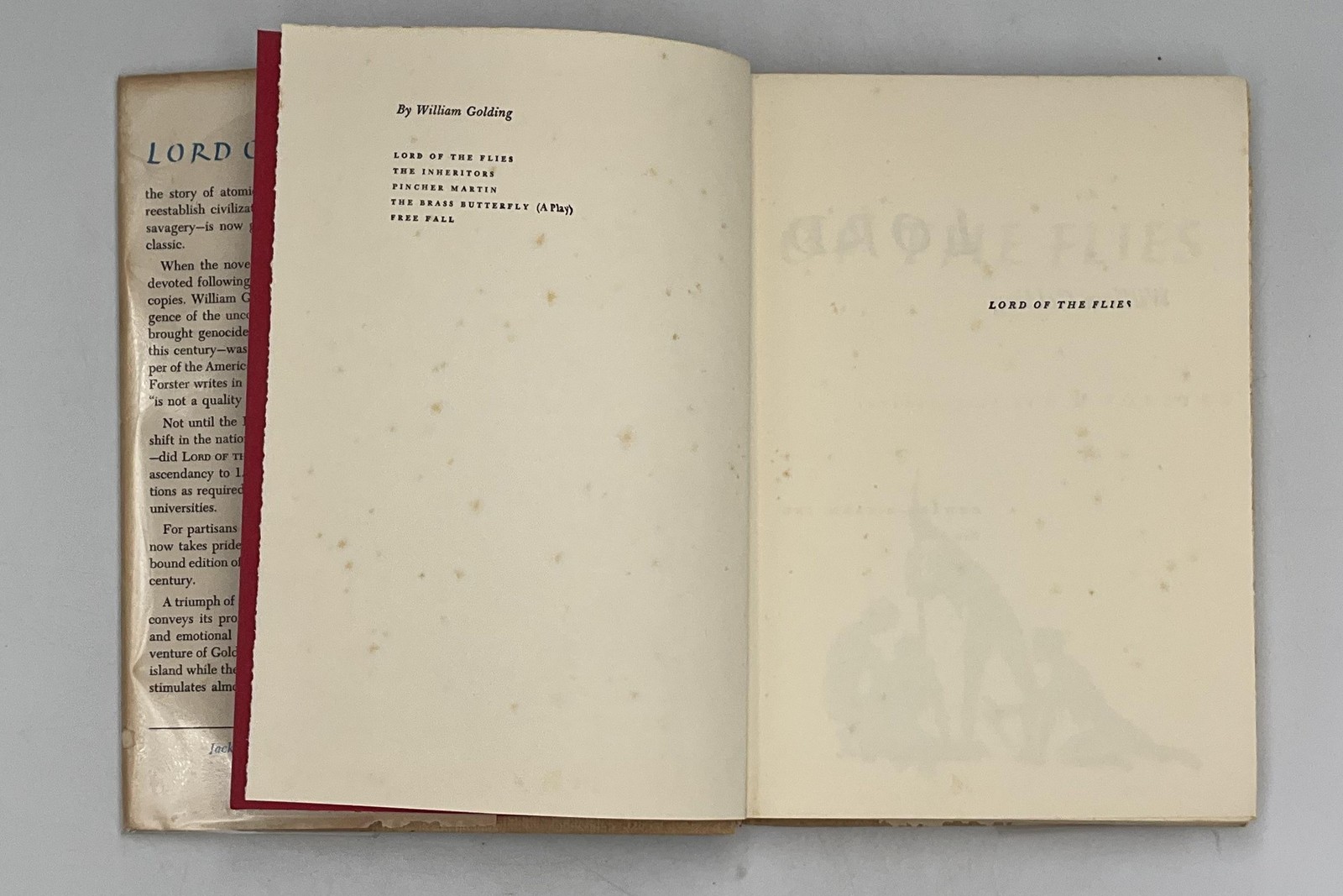 Vintage Lord Of The Flies William Golding Coward-McCann HC Tan DJ 1962 USA