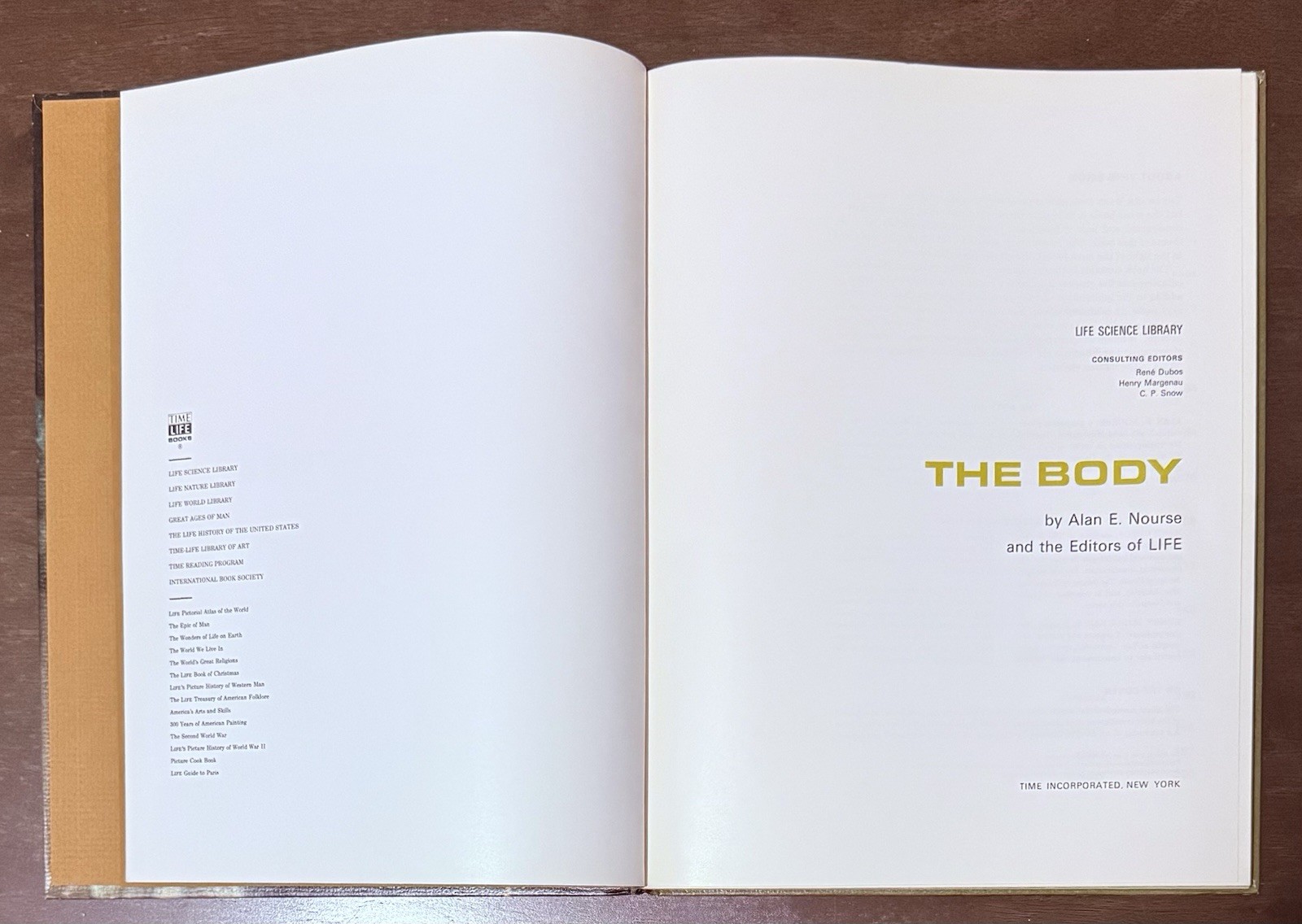 The Body by Alan E. Nourse, Time Life Science Library. Entertaining To Read Look