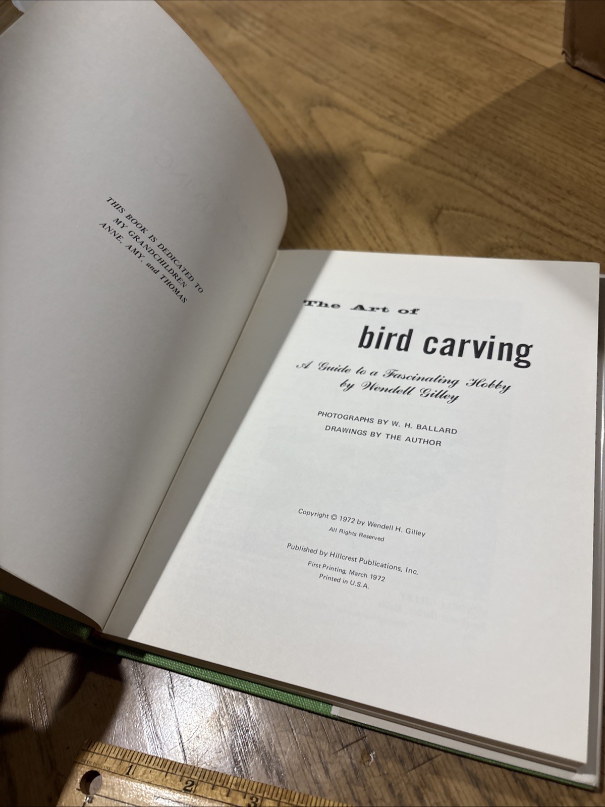 Art of Bird Carving Hobby Guide Handbook HCDJ Hardcover Wendell Gilley