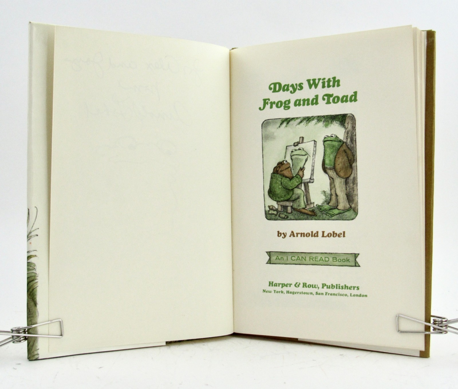 DAYS WITH FROG AND TOAD Arnold Lobel 1979 signed w/sketch HBDJ