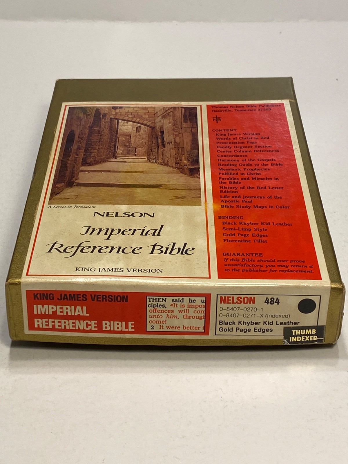 Nelson Imperial Reference Bible KJV “Black Khyber Kid Leather” Indexed 1972 #484