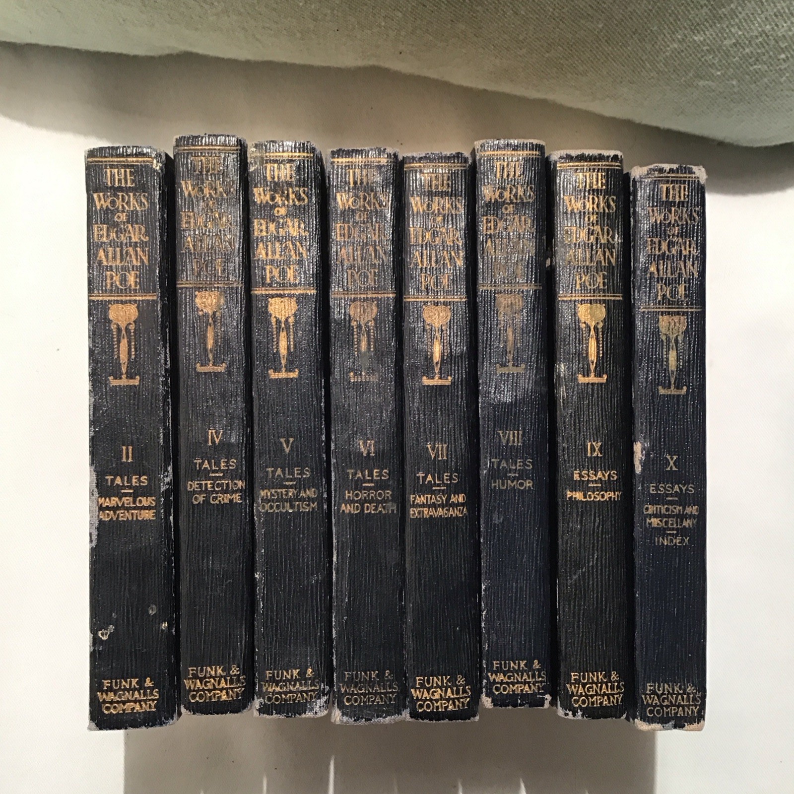 1904 Works of Edgar Allan Poe in Ten Vol, Commemorative Ed. No I and III vol.