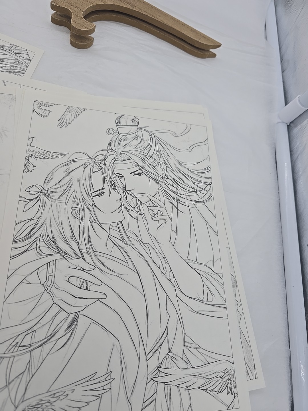 ACG Anime Coloring Book – 24 Loose Pages Color Pencil or Artist Choice SEE PICS