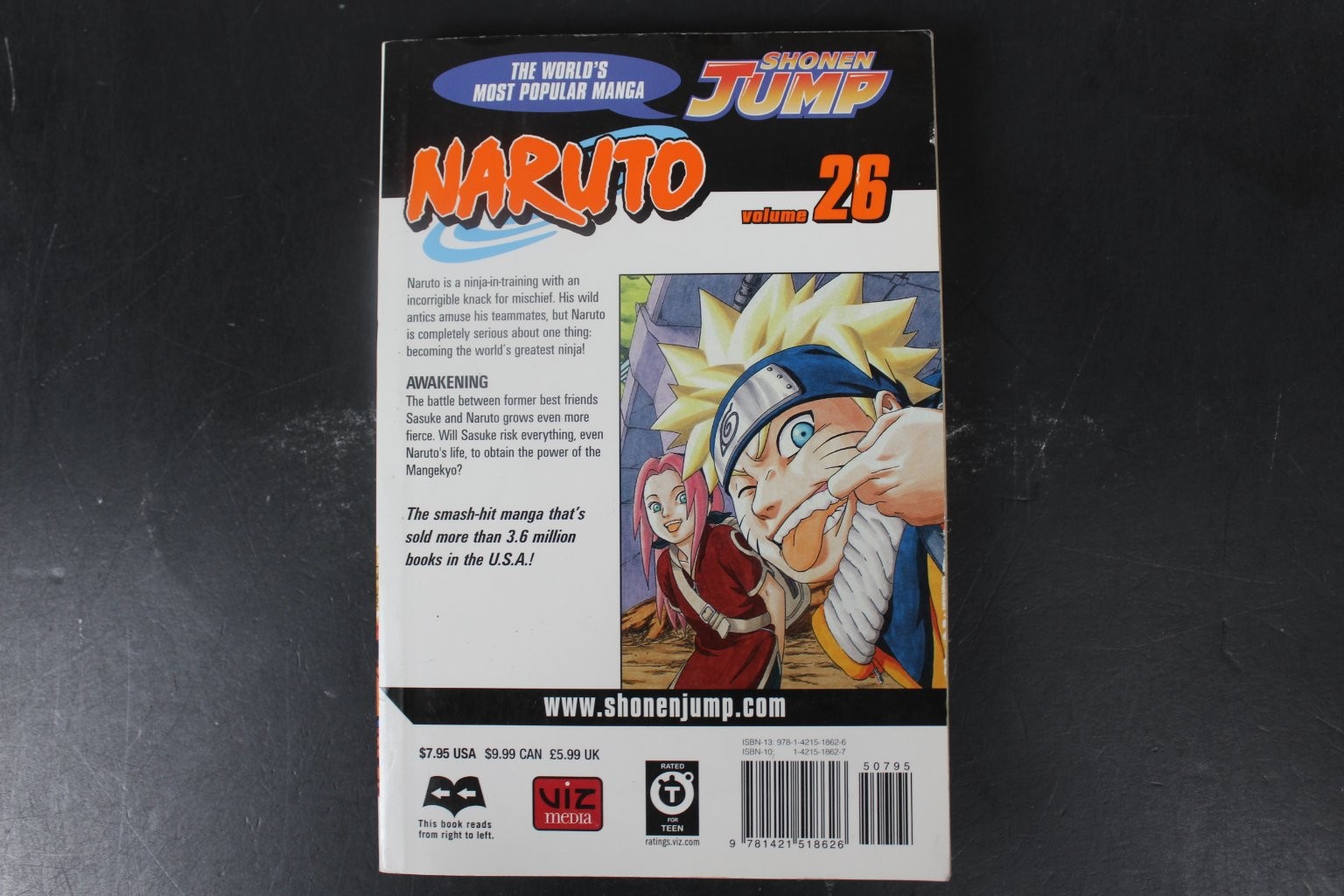 Naruto Vol 26 Masashi Kishimoto 2007 Shonen Jump Manga Adventure VIZ Media VG