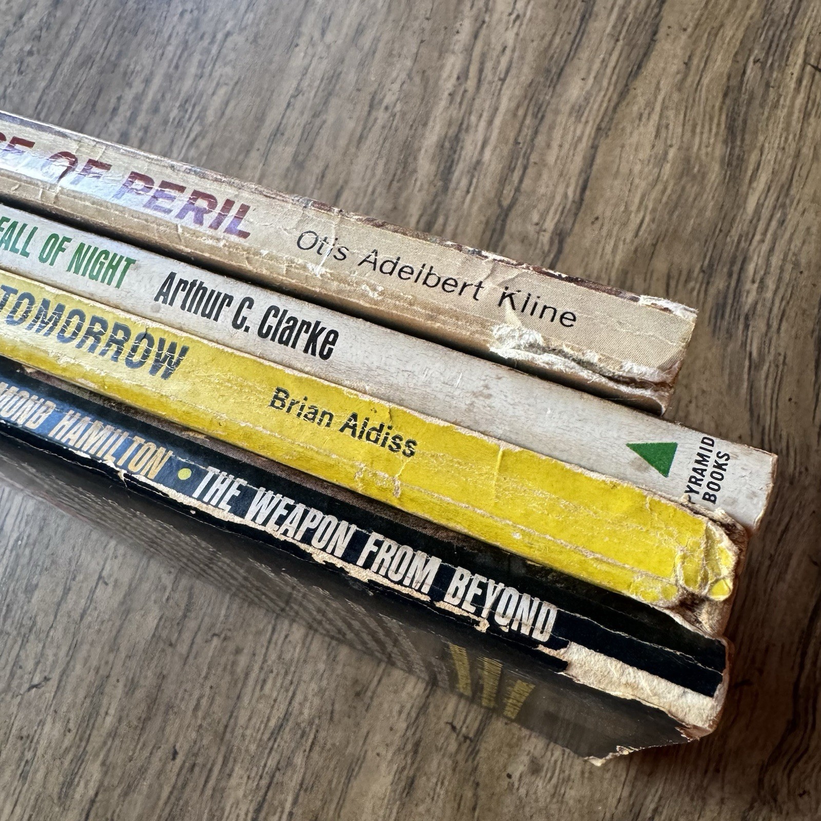 Lot of 4 Classic Sci-Fi Paperbacks – Arthur C. Clarke, Aldiss, Hamilton