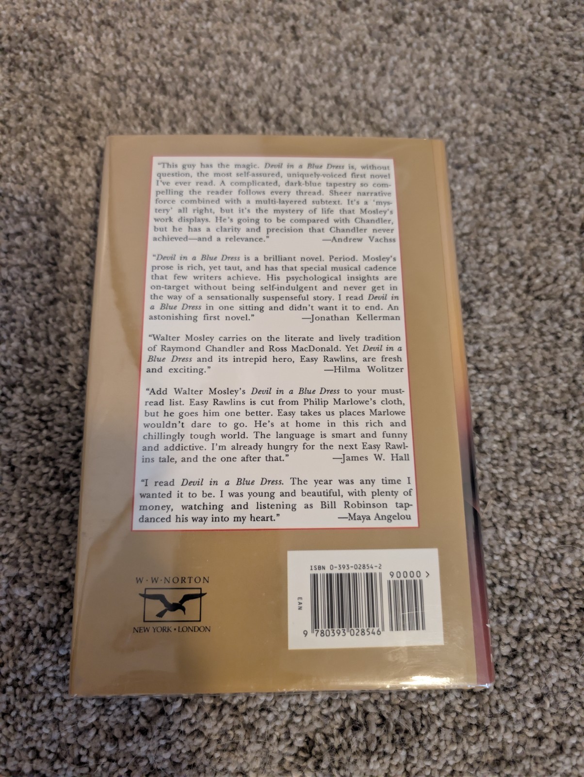 Devil in a Blue Dress by Walter Mosley (1990, Hardcover), 1st Edition, Fine Cond