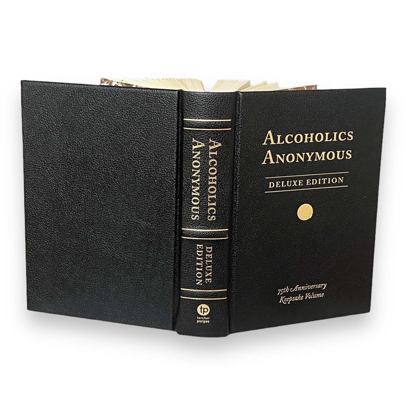 ALCOHOLICS ANONYMOUS 75th Anniversary Deluxe Vegan Leather Bound Bill Wilson New