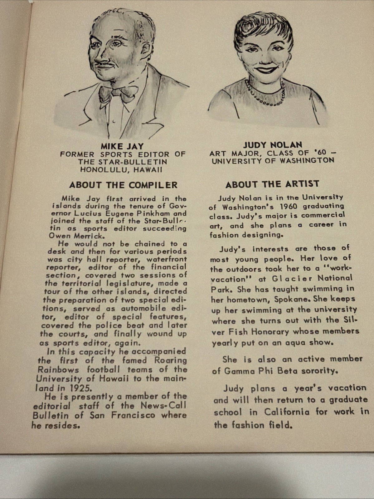 Rare 1959 Booklet, Hawaiian Oddities, by Mike Jay. Illus by Judy Nolan. 82 Pages