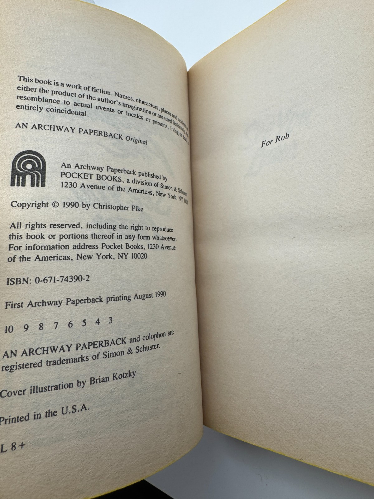 See You Later SIGNED BOOK Christopher Pike 1ST EDITION 1990 Archway Paperback
