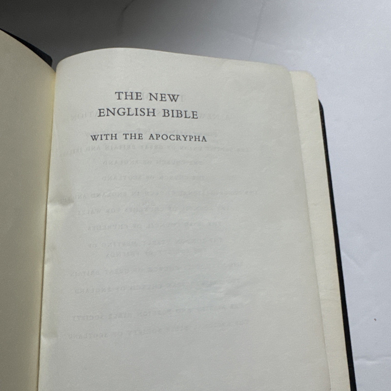Cambridge New English Bible NEB Water Buffalo Calfskin Leather Apocrypha 1971