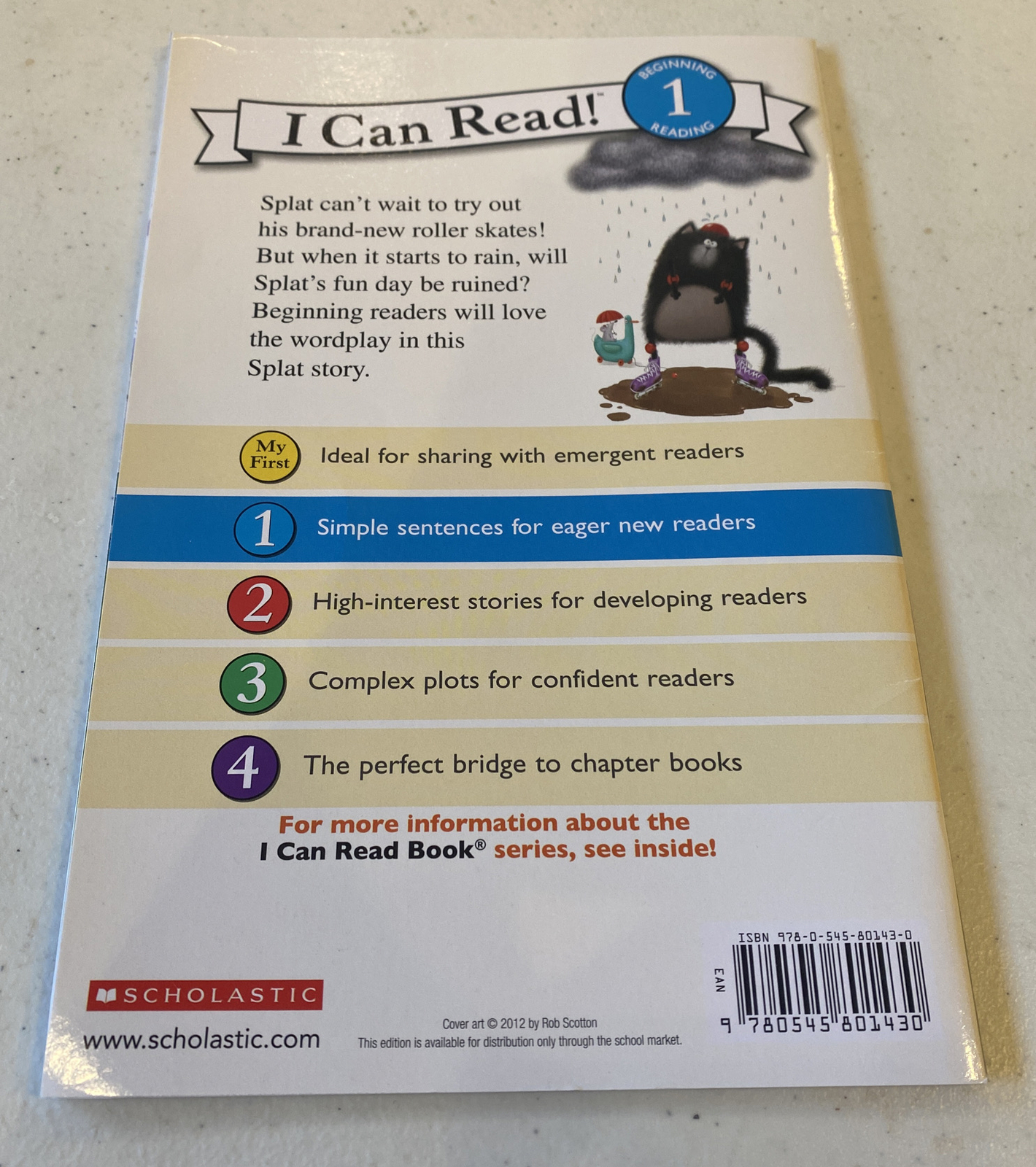 I Can Read Level 1 Ser.: Splat the Cat: the Rain Is a Pain by Rob Scotton (2012,