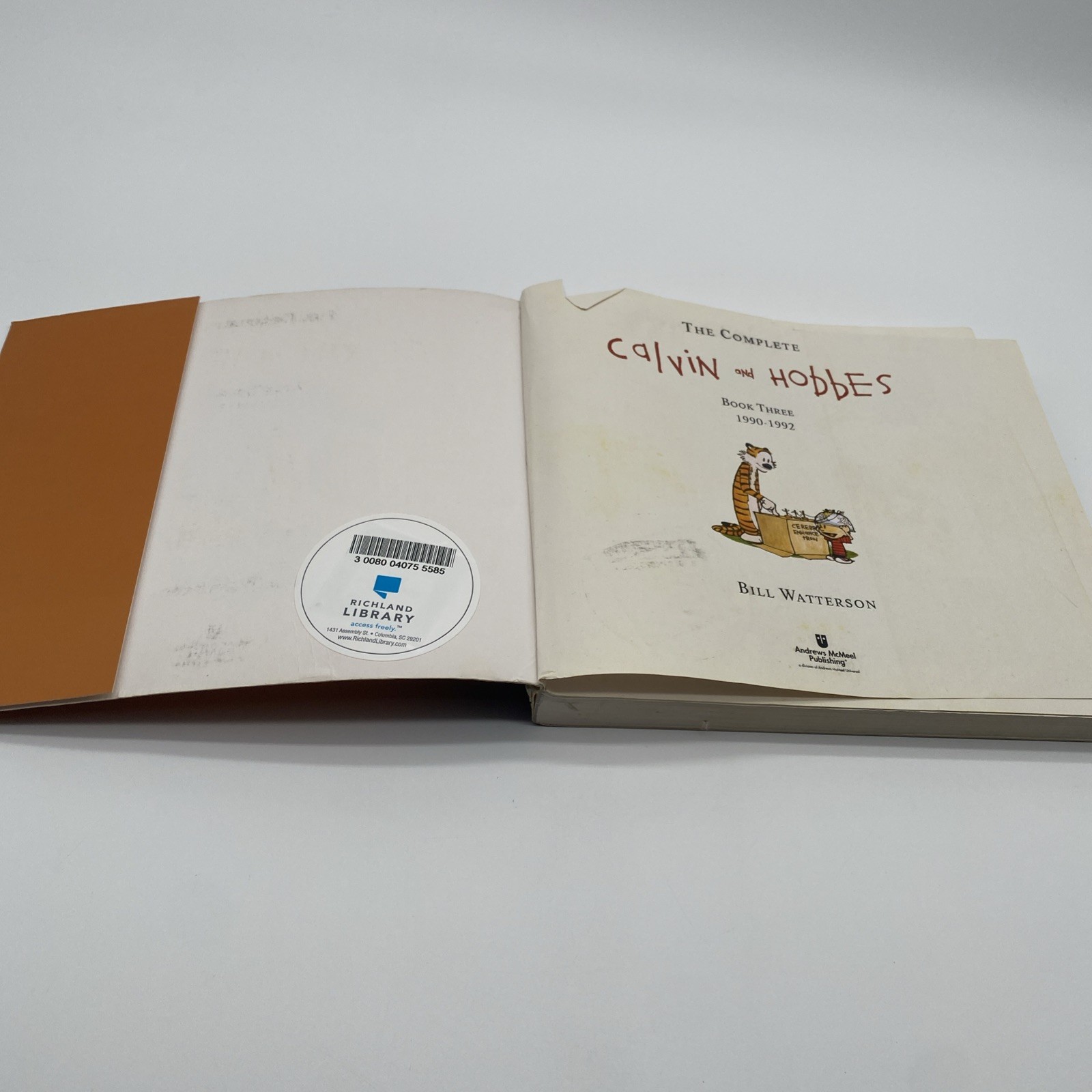 The Complete Calvin And Hobbes Book Three ONLY Bill Watterson Not Full Set